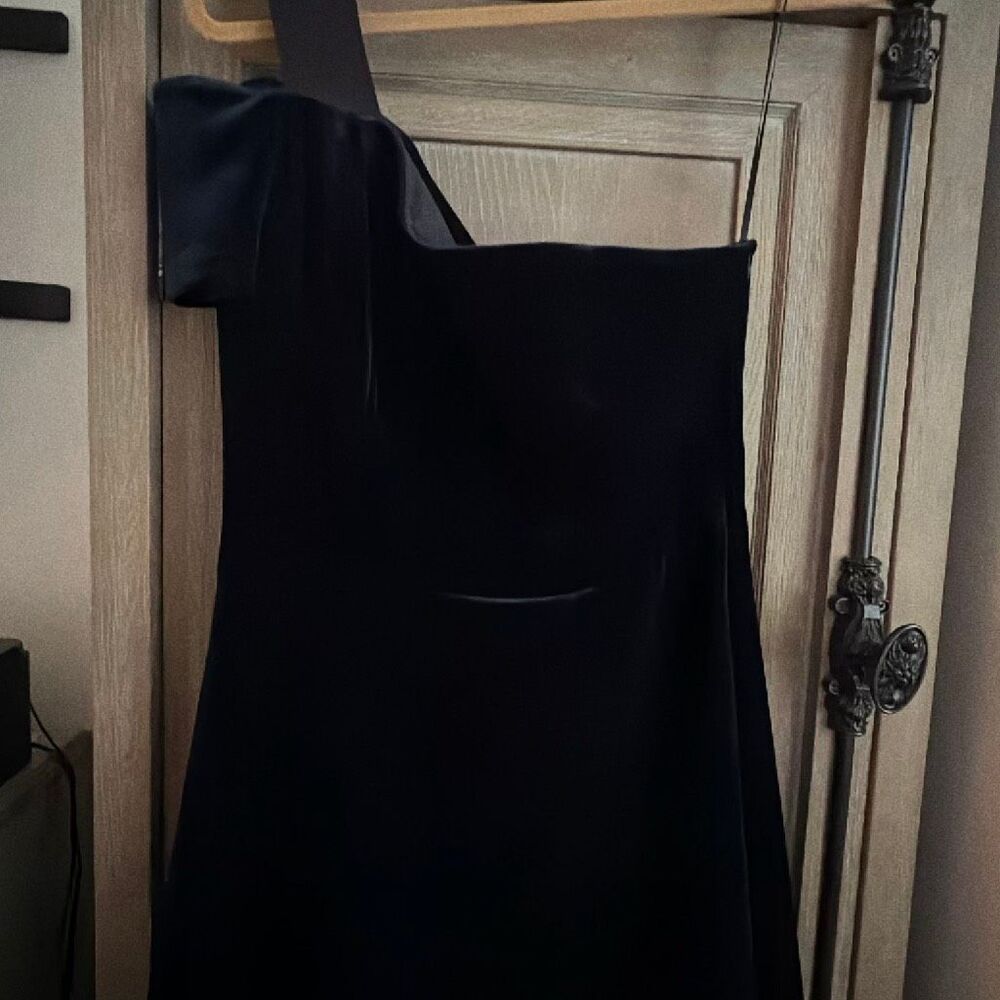 Sandro Velvet Dress Navy size 3 - Picture 7 of 11
